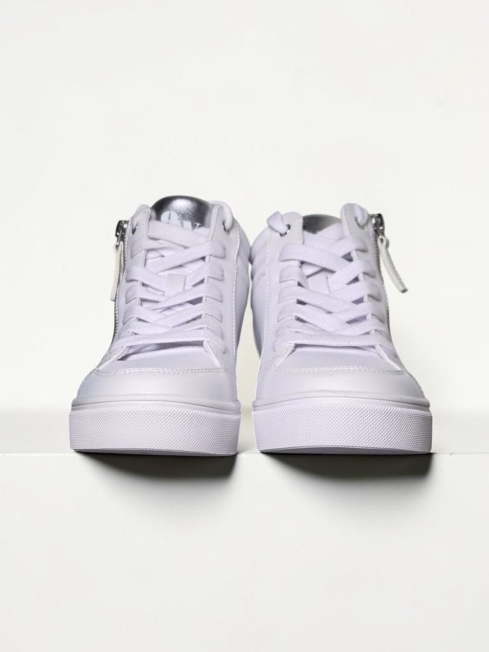 Nine West Tons High Top Hidden Wedge White Sneakers Size 7 - Picture 8 of 13